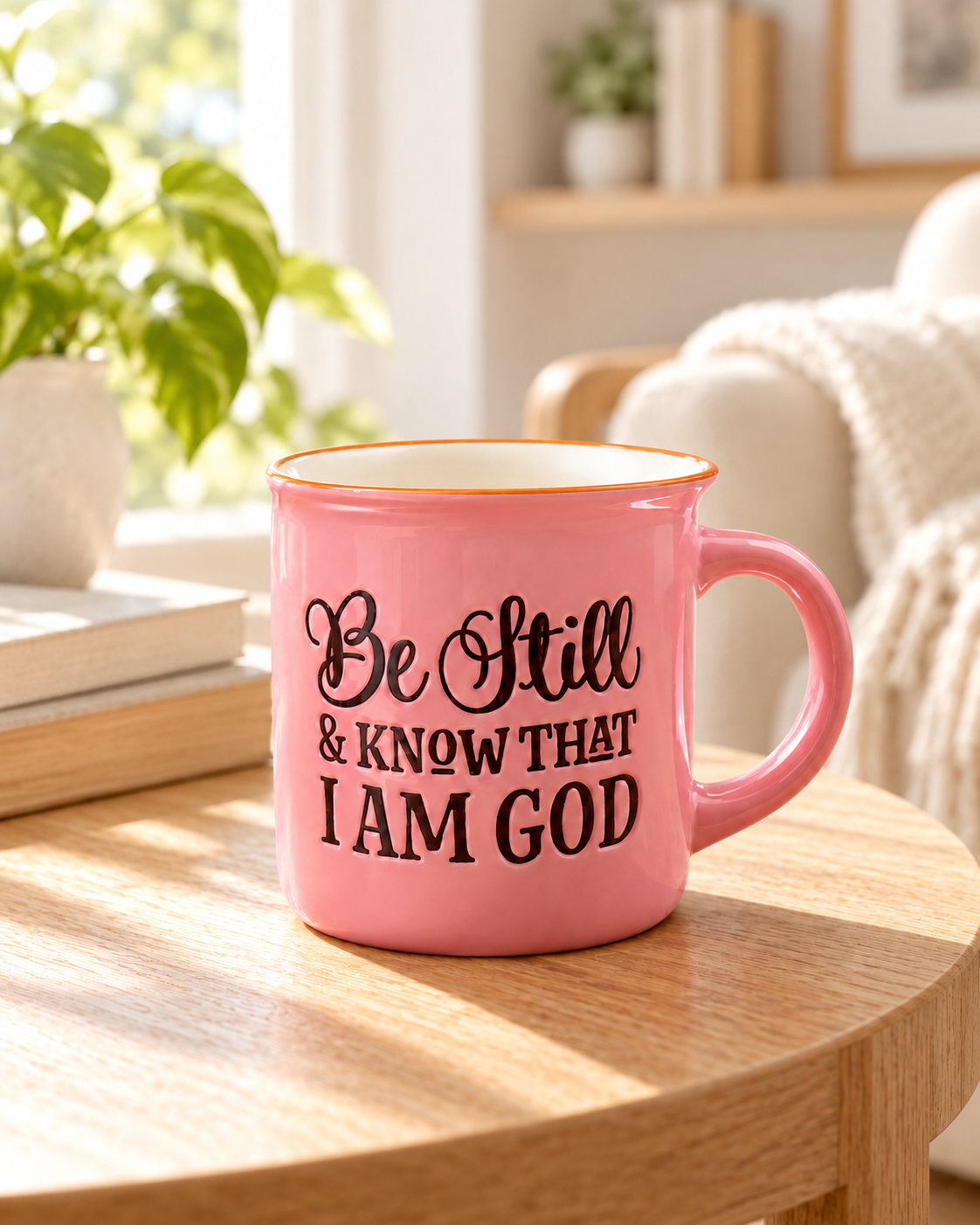 Be Still & Know That I Am God Ceramic Mug – Pink (13 fl. oz.)