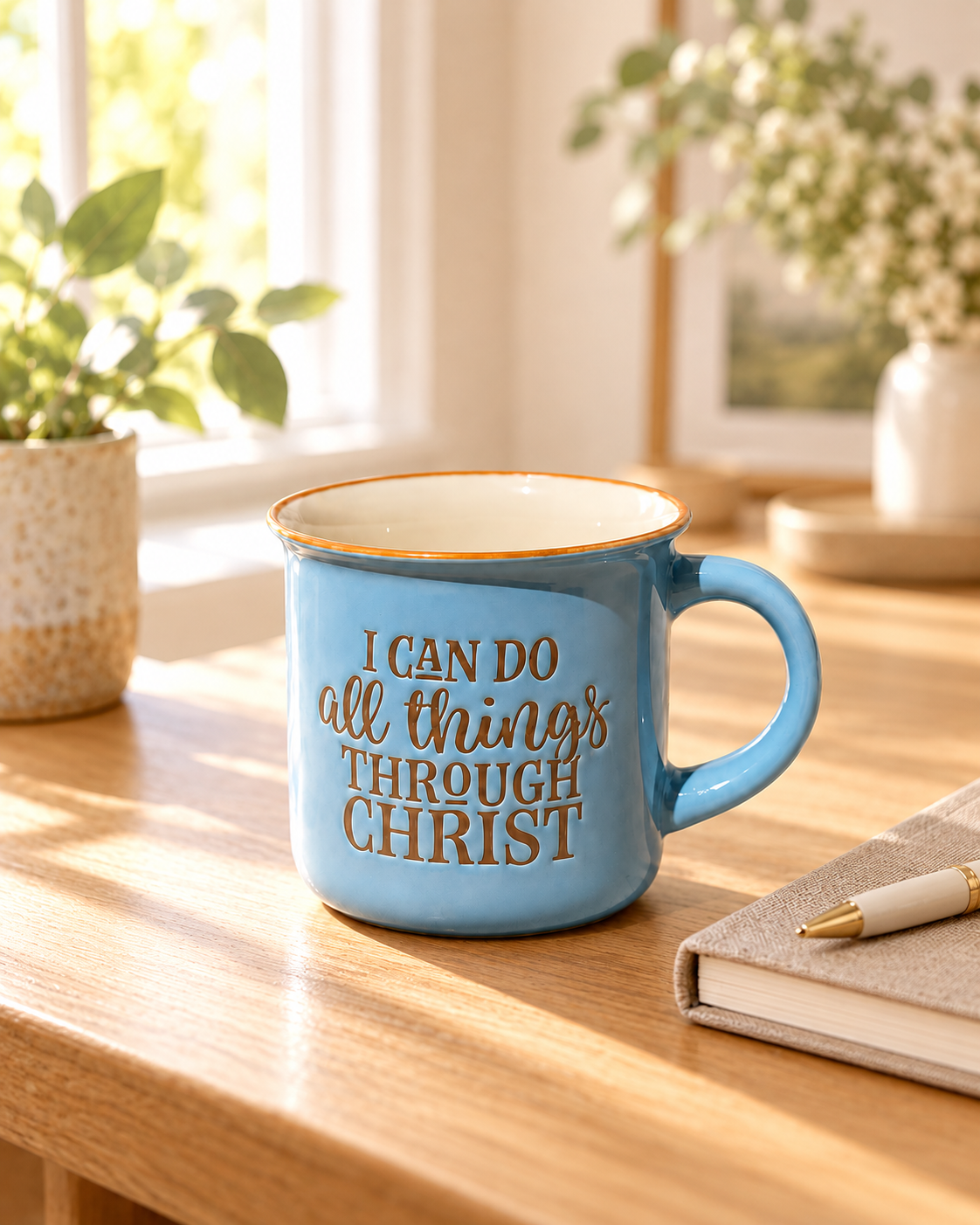 I Can Do All Things Through Christ Ceramic Camp Mug – 13 fl. oz.
