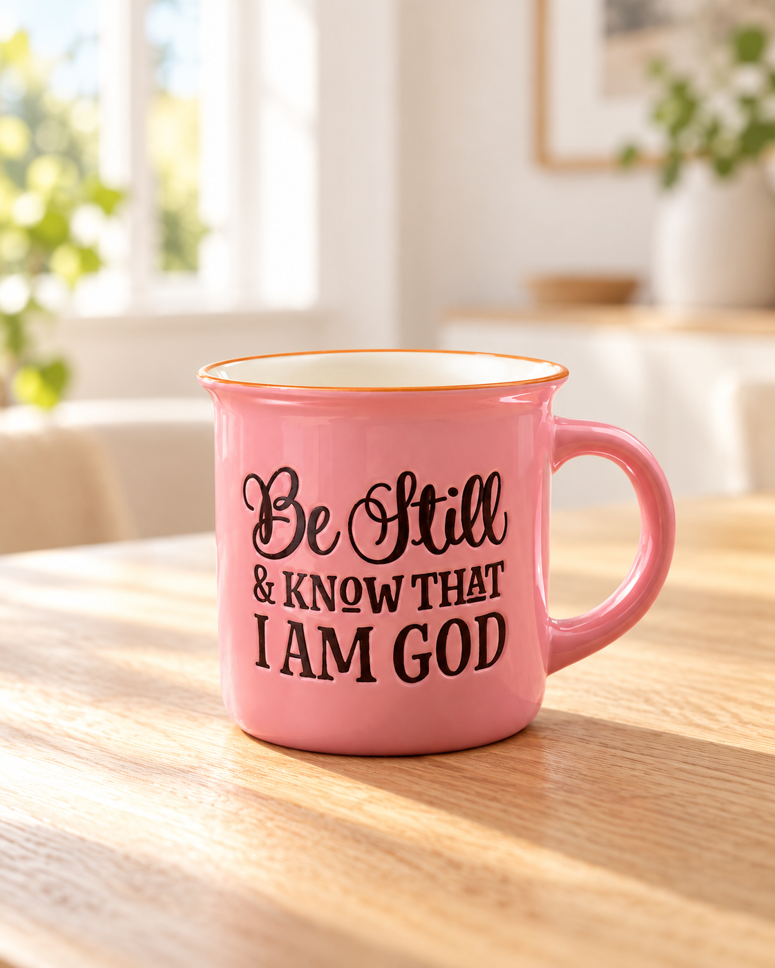 Be Still & Know That I Am God Ceramic Mug – Pink (13 fl. oz.)